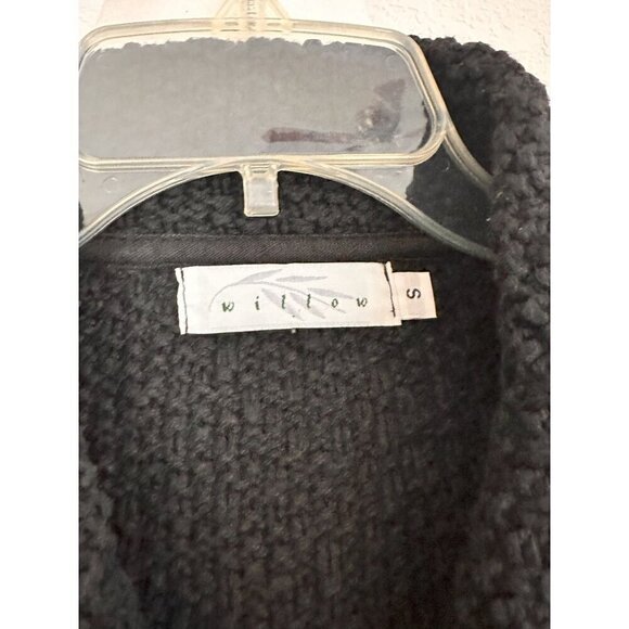 Willow Women 100% Cotton Chunky Knit Cardigan Jacket Jewel Button Fitted. Small - Picture 2 of 7